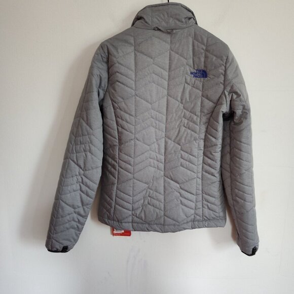 Ladies SZ XS The North Face Grey Quilted Jacket - Picture 3 of 4